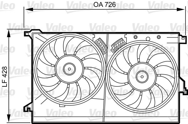 Ventilator houder Valeo 696387