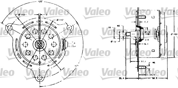 Ventilatorwiel-motorkoeling Valeo 698007