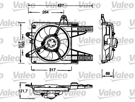 Ventilatorwiel-motorkoeling Valeo 698179