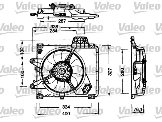 Ventilatorwiel-motorkoeling Valeo 698180