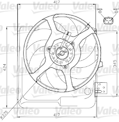 Ventilatorwiel-motorkoeling Valeo 698313