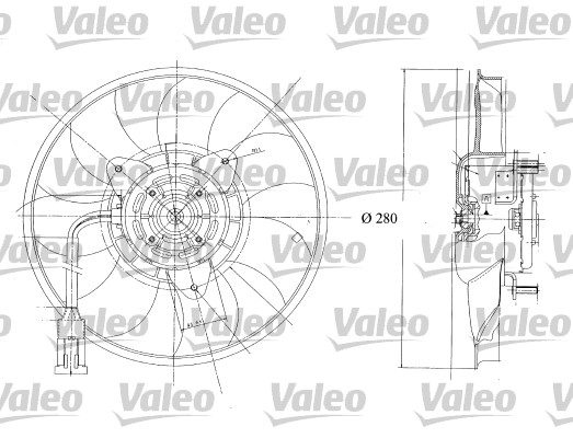 Ventilatorwiel-motorkoeling Valeo 698350