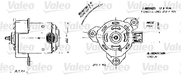 Ventilatorwiel-motorkoeling Valeo 698356