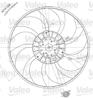 Ventilatorwiel-motorkoeling Valeo 698412