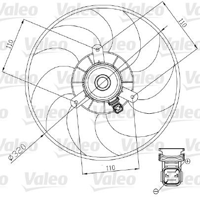 Ventilatorwiel-motorkoeling Valeo 698444