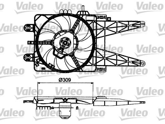 Ventilatorwiel-motorkoeling Valeo 698483