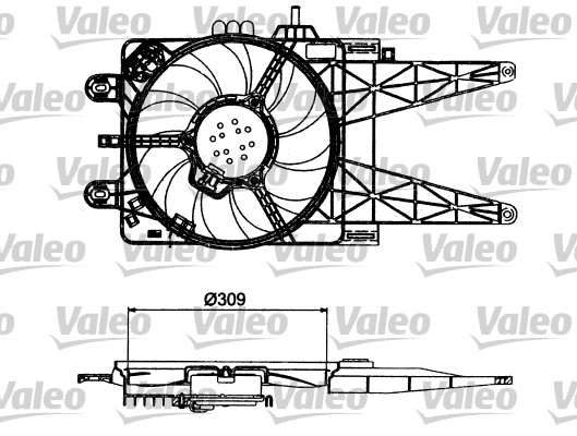 Ventilatorwiel-motorkoeling Valeo 698484