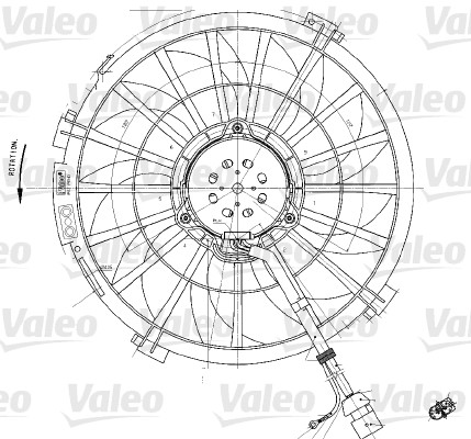 Ventilatorwiel-motorkoeling Valeo 698542