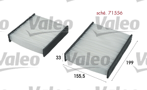 Interieurfilter Valeo 715556