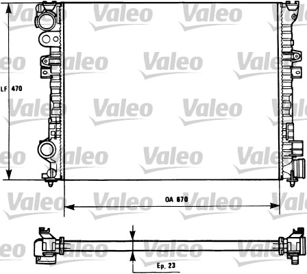 Radiateur Valeo 731166