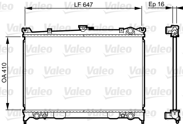 Radiateur Valeo 731654