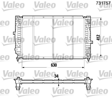 Radiateur Valeo 731757