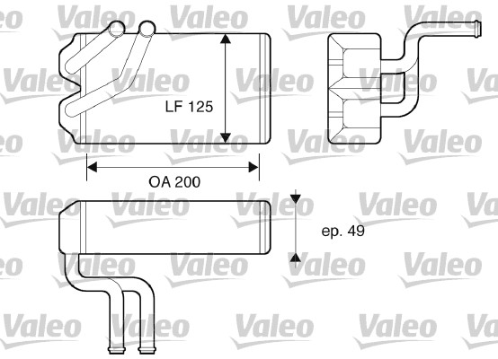 Kachelradiateur Valeo 812069