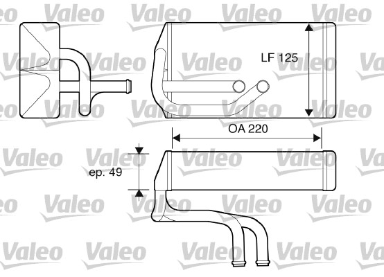 Kachelradiateur Valeo 812070