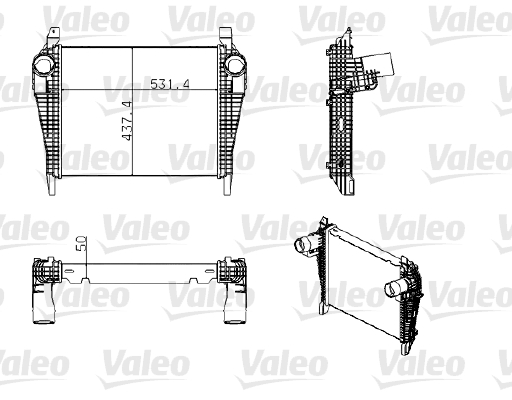 Interkoeler Valeo 818777