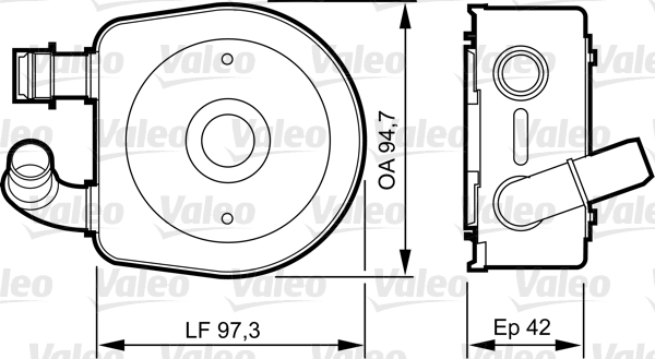 Oliekoeler motorolie Valeo 818888