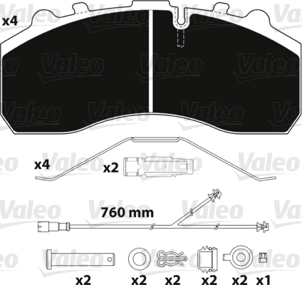 Remblokset Valeo 882203