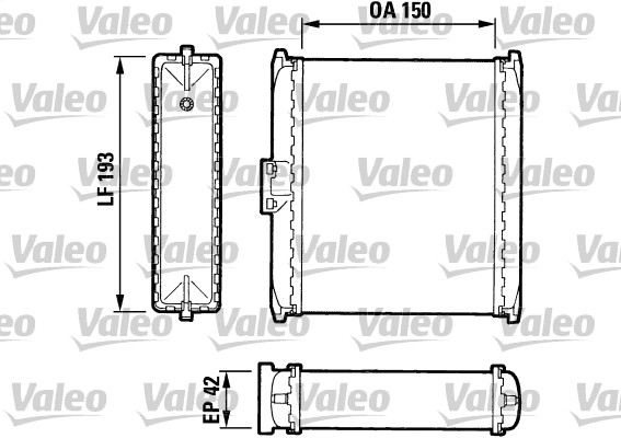 Kachelradiateur Valeo 883737