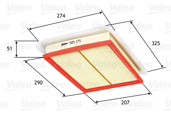 Luchtfilter Valeo 585175