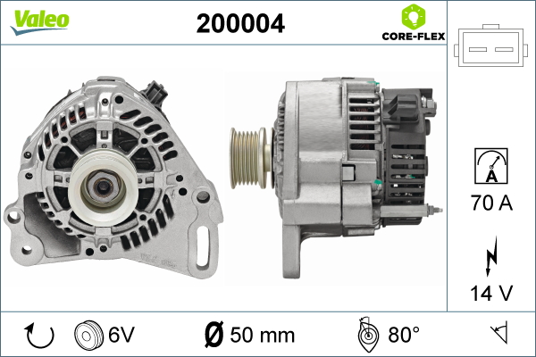 Alternator/Dynamo Valeo 200004