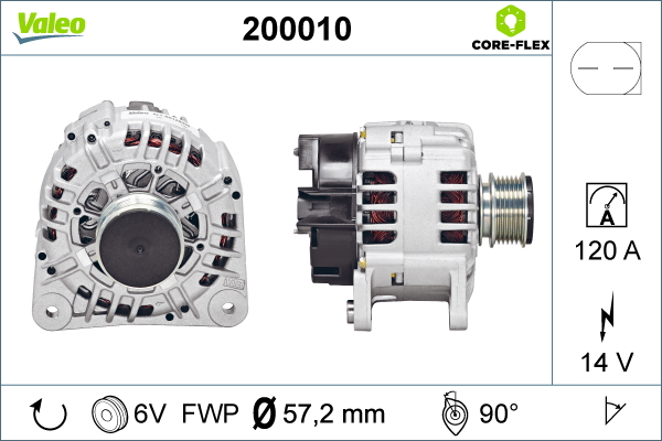 Alternator/Dynamo Valeo 200010