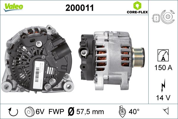 Alternator/Dynamo Valeo 200011