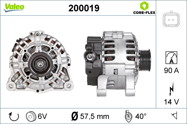 Alternator/Dynamo Valeo 200019