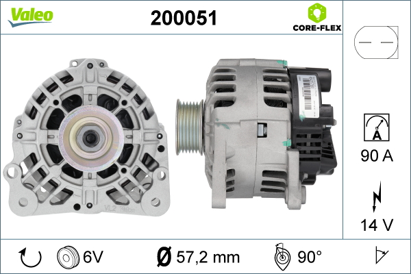 Alternator/Dynamo Valeo 200051