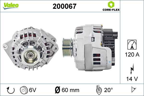 Alternator/Dynamo Valeo 200067