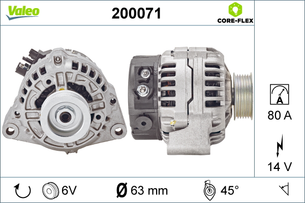 Alternator/Dynamo Valeo 200071