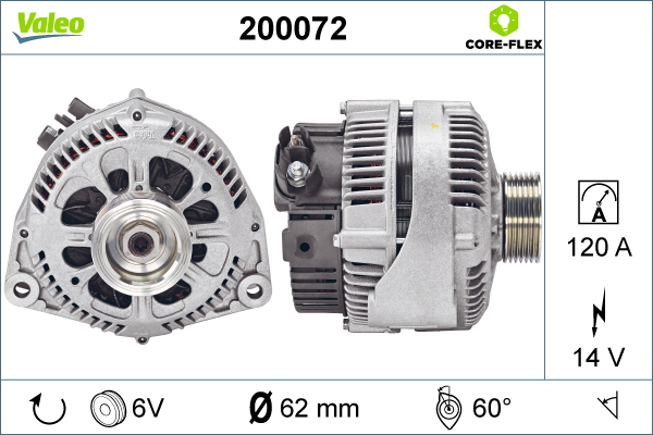 Alternator/Dynamo Valeo 200072