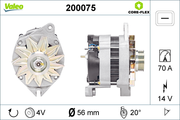 Alternator/Dynamo Valeo 200075