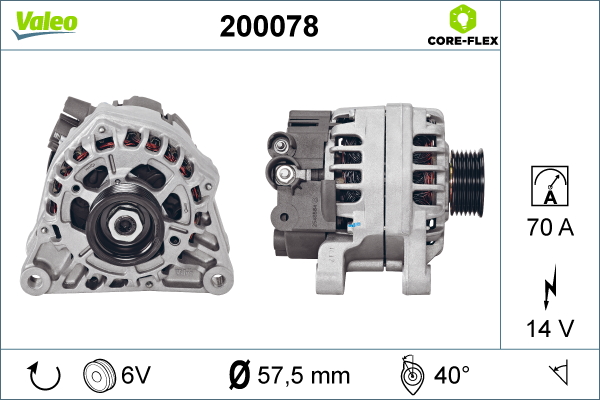 Alternator/Dynamo Valeo 200078