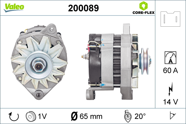 Alternator/Dynamo Valeo 200089