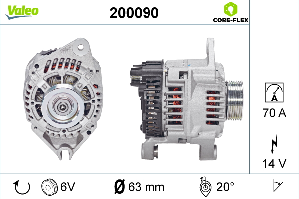 Alternator/Dynamo Valeo 200090