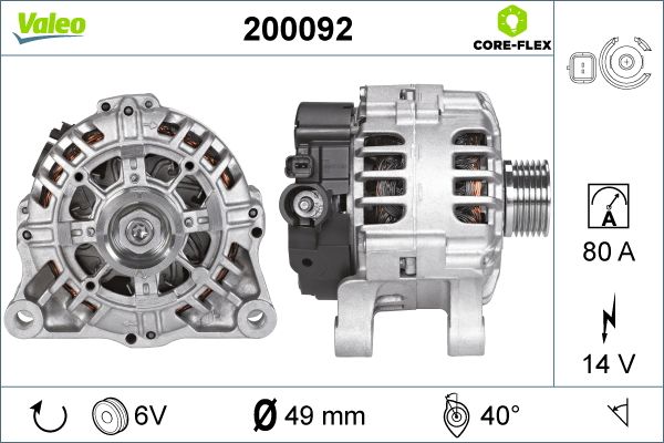 Alternator/Dynamo Valeo 200092