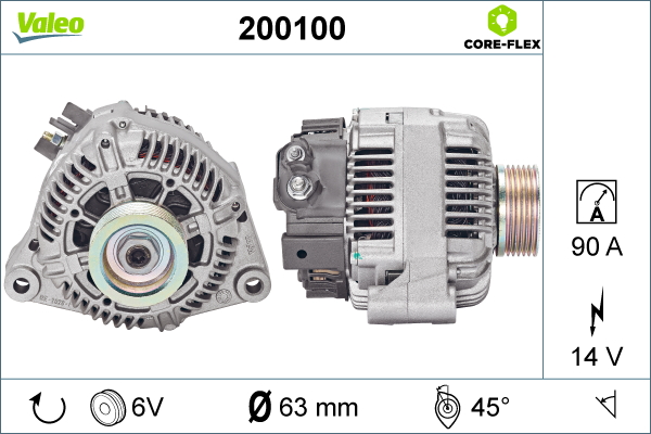 Alternator/Dynamo Valeo 200100