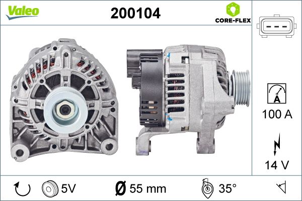 Alternator/Dynamo Valeo 200104