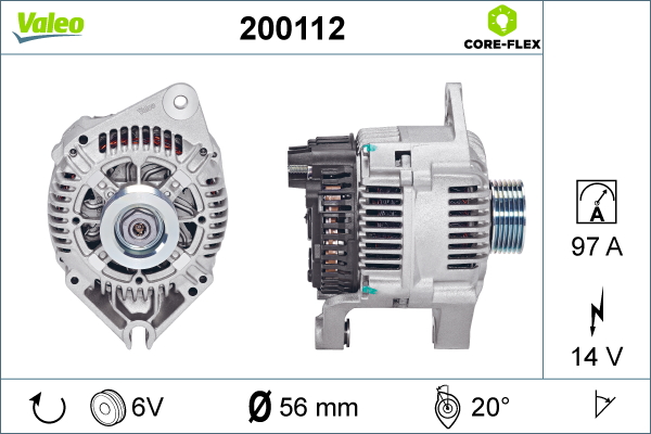 Alternator/Dynamo Valeo 200112