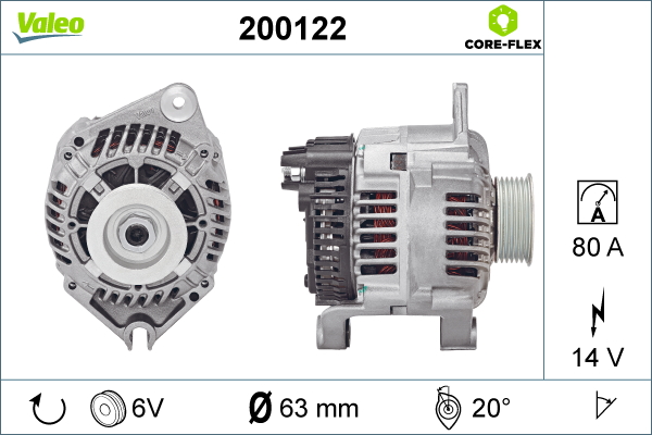 Alternator/Dynamo Valeo 200122