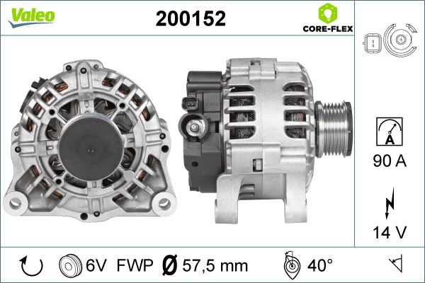 Alternator/Dynamo Valeo 200152