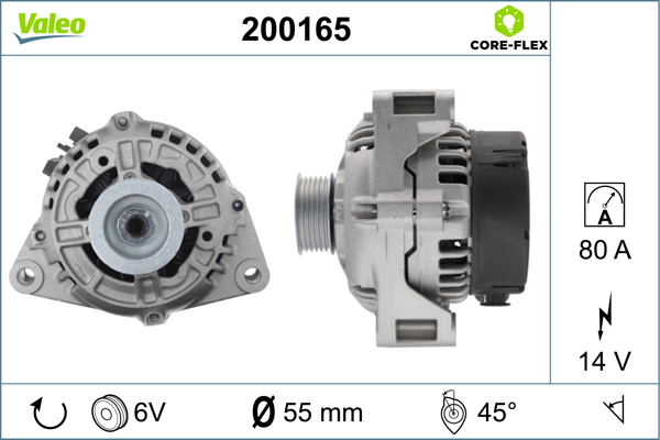 Alternator/Dynamo Valeo 200165