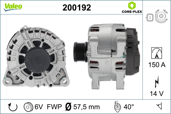 Alternator/Dynamo Valeo 200192