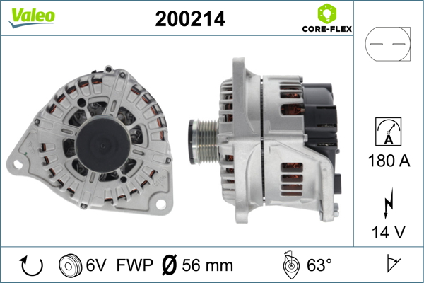 Alternator/Dynamo Valeo 200214