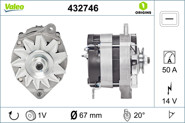 Alternator/Dynamo Valeo 432746