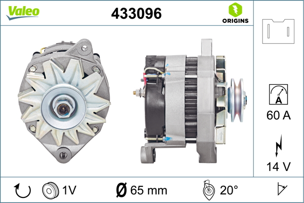 Alternator/Dynamo Valeo 433096