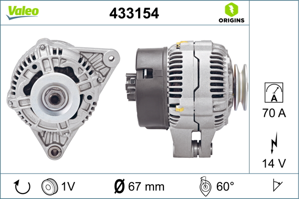 Alternator/Dynamo Valeo 433154