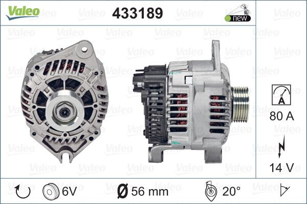 Alternator/Dynamo Valeo 433189