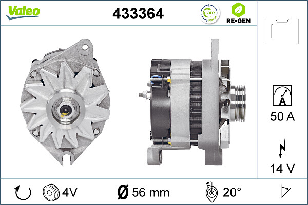 Alternator/Dynamo Valeo 433364