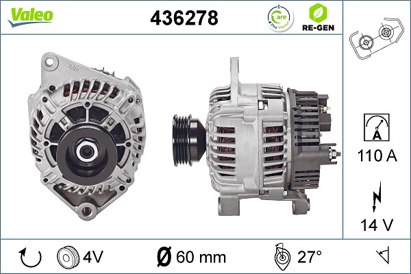 Alternator/Dynamo Valeo 436278